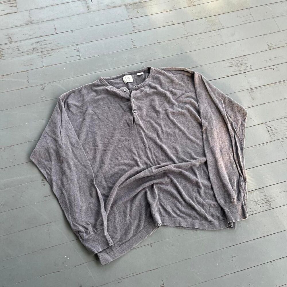 Vintage Gap Old Money Y2K Henley Longsleeve Shirt